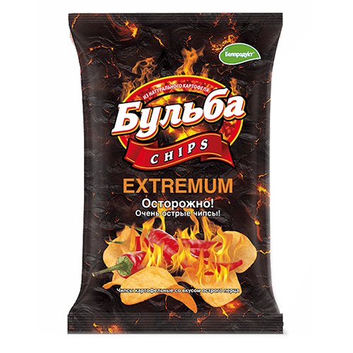 Чіпси з натуральної картоплі "Гострий перець EXTREMUM" 0.75гр.