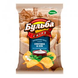 Чіпси з натуральної картоплі "Сметана і цибуля" 0.75гр.