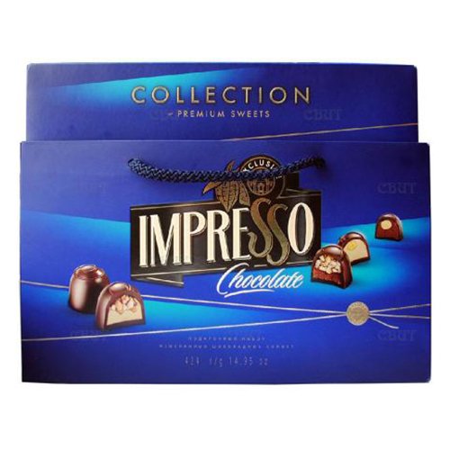 Подарунковий набір шоколадних цукерок "Impresso", синій 848 г
