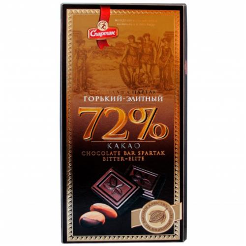 Шоколад "ГІРКИЙ-ЕЛІТНИЙ 72%" 90 г