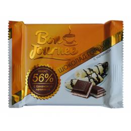 Шоколад "Bon Journee" гіркий з банановою начинкою 80 г