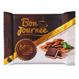 Шоколад "Bon Journee" гіркий з начинкою мигдальний крем 80 г