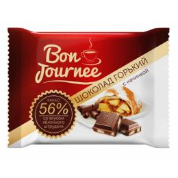 Шоколад  "Bon Journee" гіркий з начинкою зі смаком яблучного штруделя 80 г