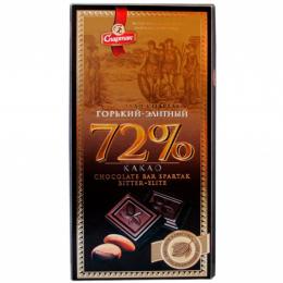 Шоколад "ГІРКИЙ-ЕЛІТНИЙ 72%" 90 г