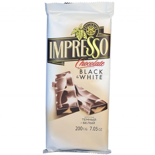Шоколад "Impresso" темный и белый 200 г
