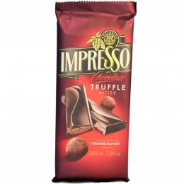 Шоколад гіркий "Impresso" з трюфельною начинкою 200 г
